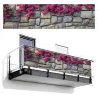 MuchoWow Balkon-Sichtschutz, Magenta, Kunststoff, Rechteckig, 300x85 cm, Sonnen- & Sichtschutz, Sichtschutz Garten, Balkon Sichtschutze