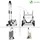 VOUNOT Einkaufstrolley Grau 58L