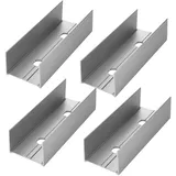 Avoltik Aluminium C-Profilverbinder 40x40mm für PV Schienen | Schienenverbinder für Photovoltaik Solarmodule | 4 Stück ohne Schrauben | Silber