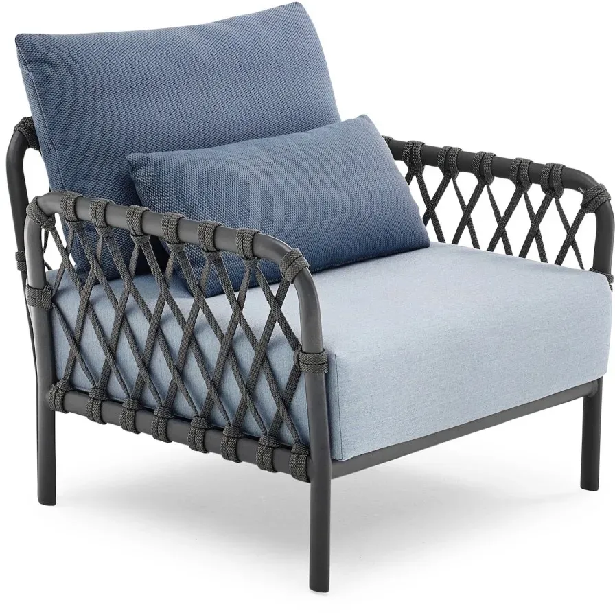 Loungesystem Caro Loungesessel - 305 - anthrazit wetterfest 736 - anthracite