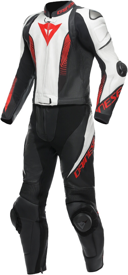 Dainese Laguna Seca 5 2-delig lederen motorpak, zwart-wit-rood, 46 Voorman