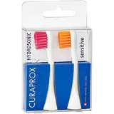 Curaprox Hydrosonic Sensitive Bürstenköpfe für Schallzahnbürste, Duo-Pack, magenta/orange