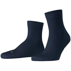 FALKE Unisex Socken - Kurzsocken, Baumwollmischung, Run Rib, Bündchen, einfarbig Dunkelblau 39-41