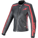 Alpinestars Stella Dyno Lederjacke Damen - Schwarz/Rot - XL