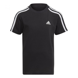 adidas T-Shirt »ESSENTIALS 3-STREIFEN COTTON«, schwarz-weiß