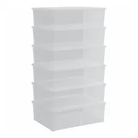 VidaXL Aufbewahrungsboxen 6 Stk. Kunststoff 25 L Stapelbar