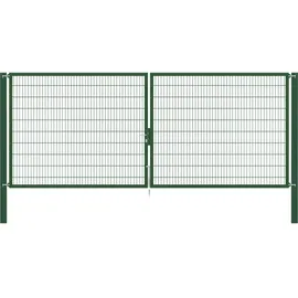 GAH Alberts Doppeltor 500 x 200 cm Grün/Metall