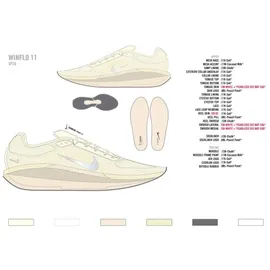 Nike Winflo 11 Damen Beige / Weiß 39