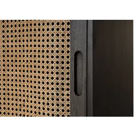 MASSIVMOEBEL24.DE Schrank Mango 70x40x200 dunkelgrau lackiert VALENCIA 215