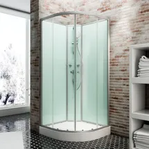 Schulte Kreta II Komplettdusche 89 x 89 x 202 cm silber EP19320601502202