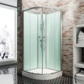 Schulte Kreta II Komplettdusche 89 x 89 x 202 cm silber EP19320601502202