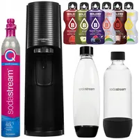 NEU Sodastream Trinkwassersprudler Terra Schwarz 2x1L Flaschen Bolero Set
