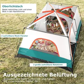 Costway Tunnelzelt FANTASK Grün