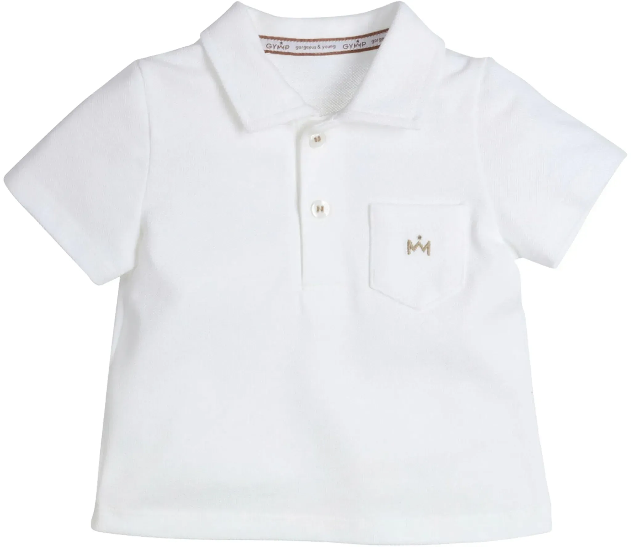 Gymp Polo-T-Shirt mit Tasche Piqué, weiss, 80