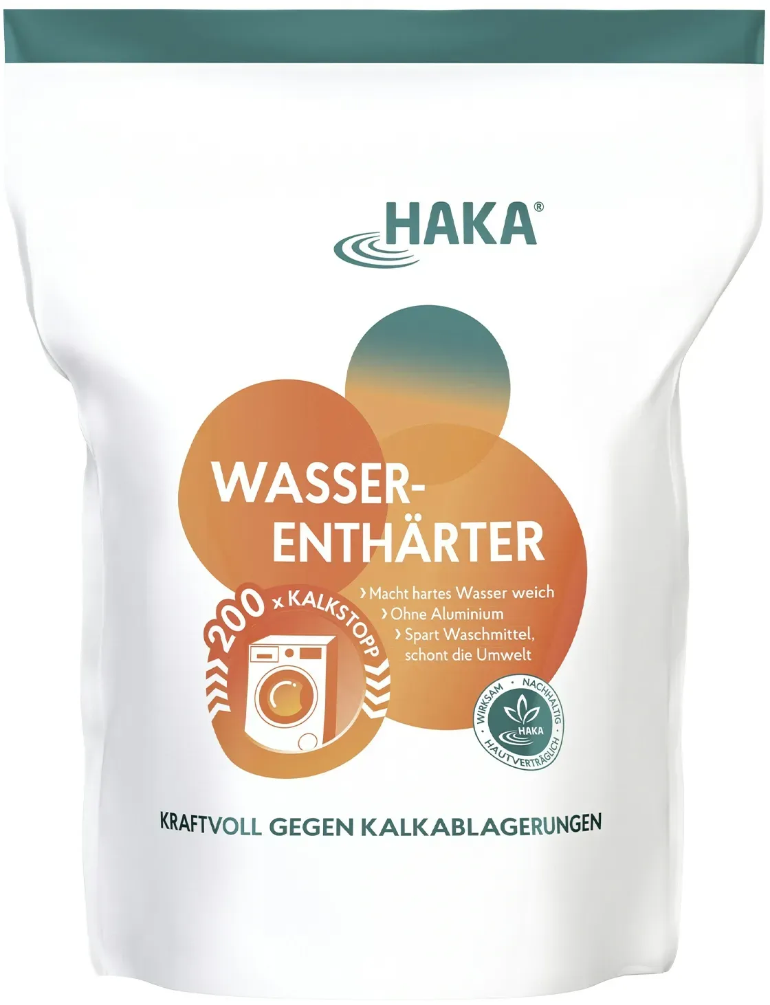 HAKA Wasserenthärter 2kg Wasserentkalker für Waschmaschinen spart Waschmittel