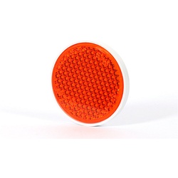 Reflektor Ø 85mm Schraubbefestigung + Schraube E20 PKW LKW Anhänger RUND ORANGE