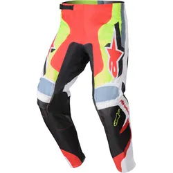 Alpinestars Fluid Agent Motocross Hose, schwarz-rot-gelb, Größe 32 für Männer