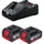 Bosch Starter Set 2x GBA 18 V / 4 Ah / 4000 mAh Li-Ion Akku ( 2x 1600Z00038 ) + GAL 18V-160 Professional Ladegerät ( 1600A02T5G )