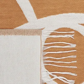 Beliani Decke, Orange Textil, 130x170 cm