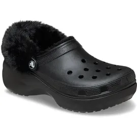 Crocs Classic Platform Fuzz Lined Clog 38-39 EU Black - Schwarz | 39