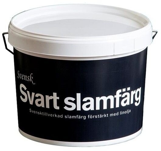 Vadstena Svensk Svart slamfärg - Standard Schwedenschwarz - 10 l Eimer
