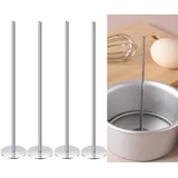 DILUSILK 4 Stück Backzubehör Kuchen Heizstab - 14 cm Edelstahl Backen Heizkern Hitzestab für Back- und Kochzubehör, Kuchendekoration Backwerkzeuge
