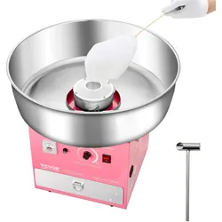 VEVOR Kommerzielle Zuckerwattemaschine Zuckerwattegeräte 1000W Partys Rosa