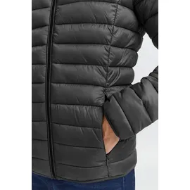 Blend Leichte Steppjacke Wattierte Übergangsjacke Stretchbund mit Kapuze Größe: S - Grau - S