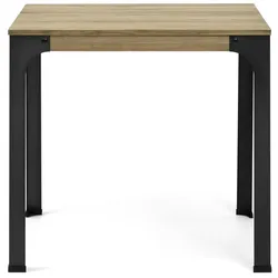 BOX Furniture Quadratischer Tisch Bristol 80x80x75cm aus massivem Kiefernholz im industriellen Vintage-Stil.