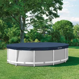 Intex Deluxe Abdeckplane rund Blau 366x20 cm