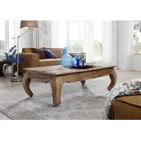 Massivmoebel24 Sheesham Couchtisch massiv Anrichte Opium hell orientalisch Wohnzimmertisch