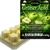 WonderWax Duftwachs Wax Melts für Duftlampe, 6 Sterne Duftmelt Wachsmelt Sojawachs Duftwachs Würfel für Raumdüfte, Wachs Duftöl Winter Indoor Schmelzen für Aromalampe Grüner Apfel