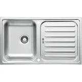 Respekta Riverside Edelstahlspüle, 1 Becken, Abtropffläche, reversibel, Edelstahl (17503100860500100-80)