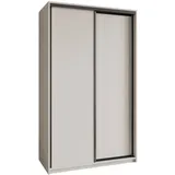 masseno Schwebetürenschrank NISSE 120 x 205 x 60 cm Beige