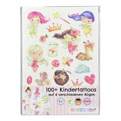 Papierdrachen Kindertattoos Feen und Trolle (100St)