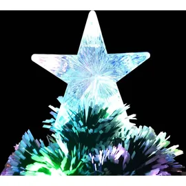 vidaXL Weihnachtsbaum mit Beleuchtung Grün und Weiß 64cm Glasfaser