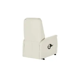 Hukla Fernsehsessel Dean Leder 70 x 107 x 88 cm Weiß elektrisch