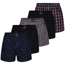 Tom Tailor Boxershorts kariert blau 6 5er Pack