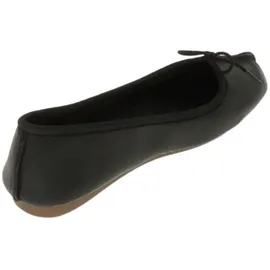 CLARKS Freckle Ice Ballerinas Black Leather 37 1/2