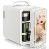 vinato Mini Kosmetik Kühlschrank 6 l 220 V AC/12 V DC  Weiß