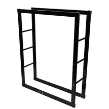 Kaminholzständer Metall 80 x 100 cm Schwarz