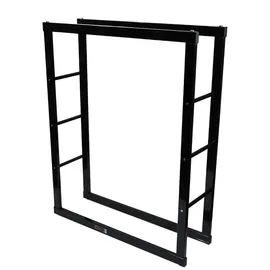 Kaminholzständer Metall 80 x 100 cm Schwarz