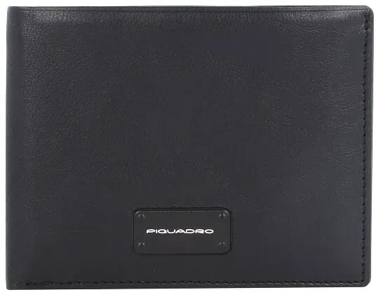 Piquadro Harper Geldbörse RFID Leder 14 cm  schwarz