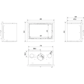 Uniflam KRATKI ARKE 80 Stahl Schwarz