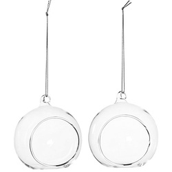 Kugeln aus Glas, 8 cm Ø, 2 Stück