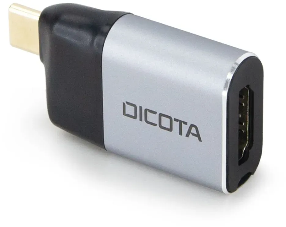 Dicota Videoadapter - 24 pin USB-C männlich zu HDMI, 24 pin USB-C weiblich - Sil