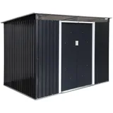 sweeek Gartenschuppen aus Metall Farbe Anthrazit 4,85m2 mit Lichtschacht - AUDOMAROIS-