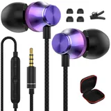 Kopfhörer mit Kabel für Samsung Galaxy A15 A25 A14 A12 A25 A23 A52S A42 A32 S10,In Ear Kopfhörer 3.5 mm Ohrhörer mit Mikrofon und Lautstärkeregler Kabel Kopfhörer für Redmi Note 13 12 Pro+11 11S 10 9