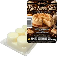 WonderWax Duftwachs WonderWax® Duftriegel 6 x Duftwachs Kreise Weiß, 100% Sojawachs (Käse Sahne Torte), Duftrichtung: Käse Sahne Torte