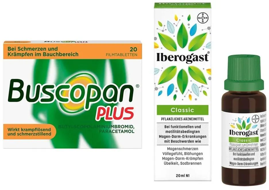 Buscopan Plus (20stk) und Iberogast Classic (20ml)